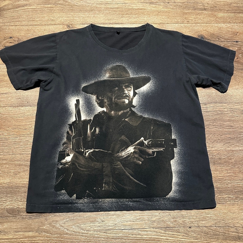 Black Clint Eastwood Graphic Movie T Shirt Mens Large L